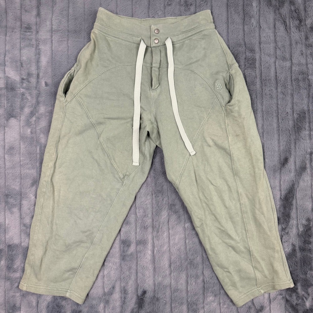 FP Movement Free People Sage Green Crop Sweatpants Cotton Joggers Small